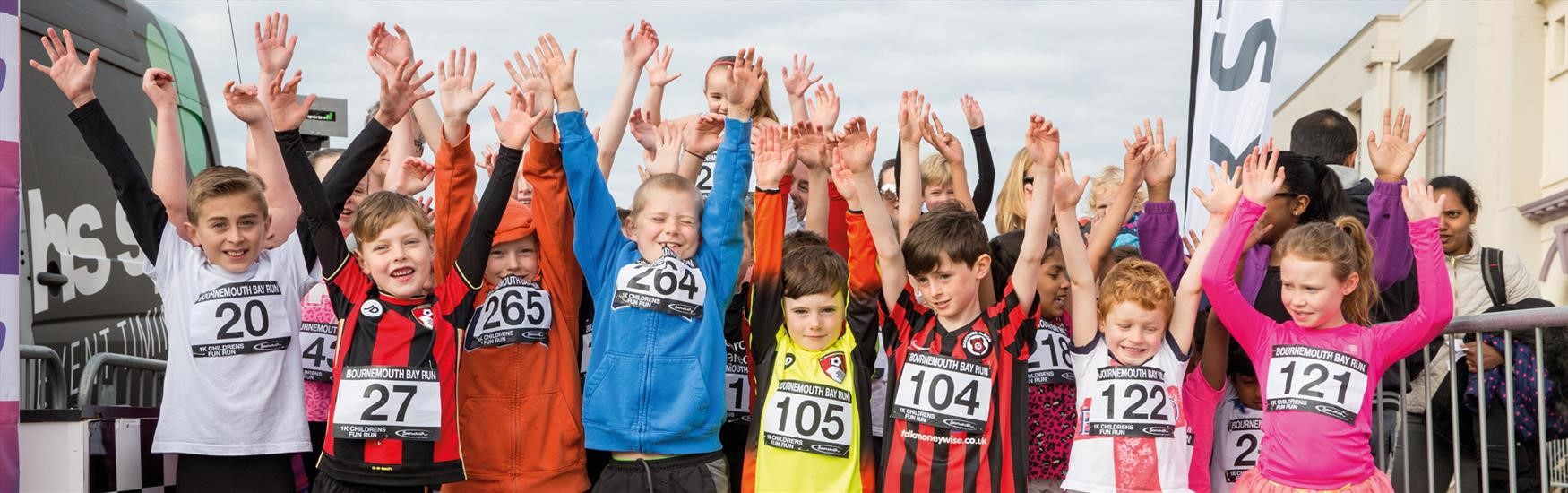 Kids excited to race in Bournemouths Bay Run 